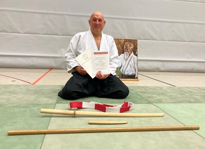 22/08 - Verdiente Graduierung unseres Aikido-Meisters  Gerhard Mai auf den 7. DAN Aikido
